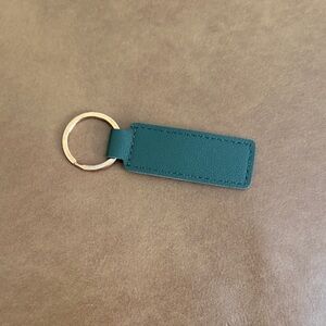Green Leather Keychain